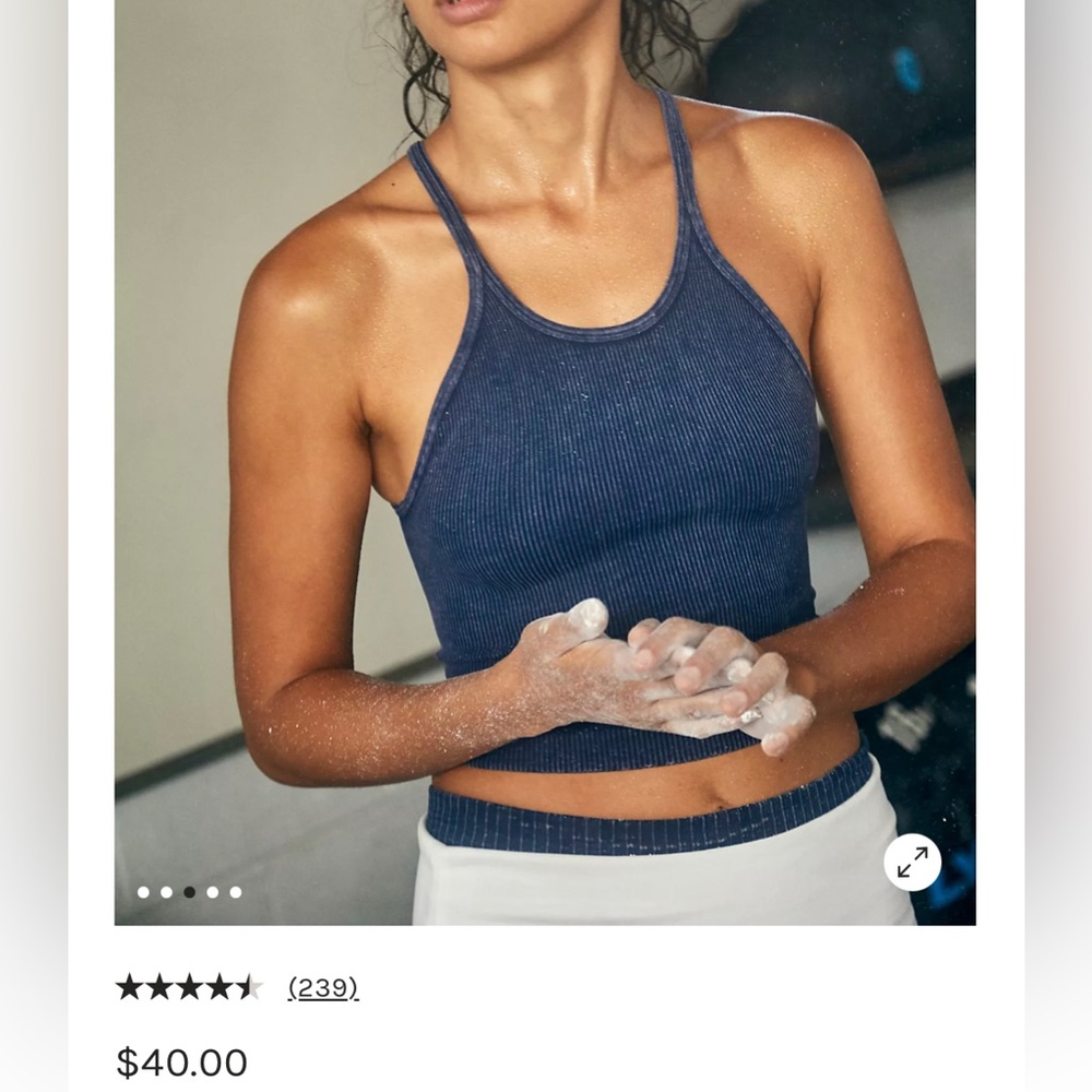 NWOT Free People Happiness Runs Crop Tank XS/SM